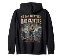 Funny Norway No Bad Weather, Just Bad Clothes Norwegian Sweat à Capuche