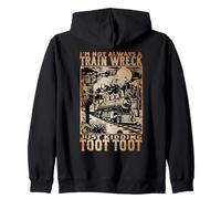 Funny Not Always Train Wreck Kidding Toot Locomotive Vintage Sweat à Capuche