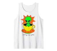 Funny Not My Cup of Tea T-Shirt Graphique Alien Débardeur