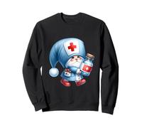 Funny Nurse GNOME Vintage Nurse Uniform for Women for Work Sweatshirt