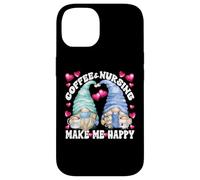 Funny Nurse Gnomes Couple for Women and Men Who Loves Coffee Coque pour iPhone 14