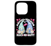 Funny Nurse Gnomes Couple for Women and Men Who Loves Coffee Coque pour iPhone 15 Pro