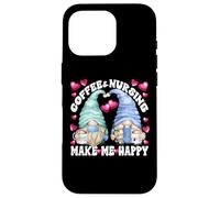 Funny Nurse Gnomes Couple for Women and Men Who Loves Coffee Coque pour iPhone 16 Pro