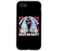 Funny Nurse Gnomes Couple for Women and Men Who Loves Coffee Coque pour iPhone SE (2020) / 7/8