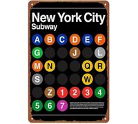 Funny NYC Vintage Transit Metal Sign for Man Cave Kitchen Bar Studio Wall-Art 8 X 12 in