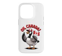 Funny Oh Canada Drapeau Canadien Tenant Un Drapeau de Dessin animé Coque pour iPhone 14 Pro