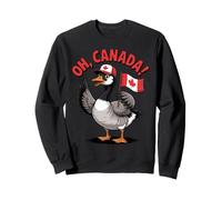 Funny Oh Canada Drapeau Canadien Tenant Un Drapeau de Dessin animé Sweatshirt