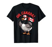 Funny Oh Canada Drapeau Canadien Tenant Un Drapeau de Dessin animé T-Shirt