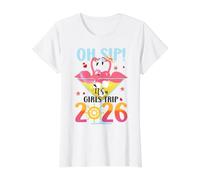 Funny Oh Sip! It's A Girls Trip Flamingo Lovers Travelers T-Shirt Graphique avec Valeur
