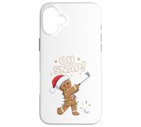 Funny Oh Snap Gingerbread Golf Christmas Holiday Art Coque pour iPhone 16 Plus