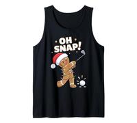 Funny Oh Snap Gingerbread Golf Christmas Holiday Art Débardeur