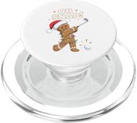 Funny Oh Snap Gingerbread Golf Christmas Holiday Art PopSockets PopGrip pour MagSafe