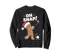 Funny Oh Snap Gingerbread Golf Christmas Holiday Art Sweatshirt
