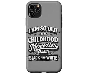 Funny Old Childhood Memories Noir Blanc Rétro Vintage Citation Coque pour iPhone 11 Pro Max