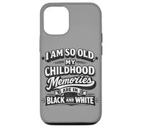 Funny Old Childhood Memories Noir Blanc Rétro Vintage Citation Coque pour iPhone 12/12 Pro