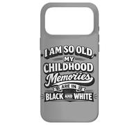 Funny Old Childhood Memories Noir Blanc Rétro Vintage Citation Coque pour iPhone 17 Pro Max