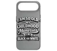 Funny Old Childhood Memories Noir Blanc Rétro Vintage Citation Coque pour iPhone Air
