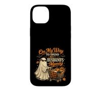 Funny on My Way to Spend My Husbandd's Money Halloween Ghost Coque pour iPhone 14 Plus