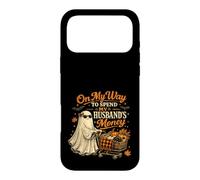 Funny on My Way to Spend My Husbandd's Money Halloween Ghost Coque pour iPhone 17 Pro Max