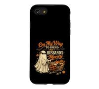 Funny on My Way to Spend My Husbandd's Money Halloween Ghost Coque pour iPhone SE (2020) / 7/8
