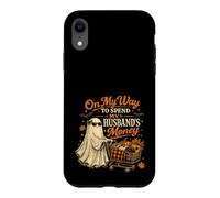 Funny on My Way to Spend My Husbandd's Money Halloween Ghost Coque pour iPhone XR