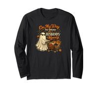 Funny on My Way to Spend My Husbandd's Money Halloween Ghost Manche Longue