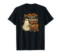Funny on My Way to Spend My Husbandd's Money Halloween Ghost T-Shirt
