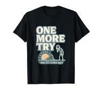 Funny One More Try Me 50 Tries Ago Design Bloc rétro T-Shirt