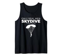 Funny Only Real Men Skydive to Scream Like a Girl Skyplongers Débardeur