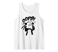 Funny Ooops Figures Stick Cartoon Fight, Girl Power Graphic Débardeur