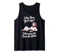 Funny Open The Bible Christian Faith Humour Dire Adulte Blague Débardeur