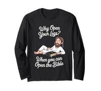 Funny Open The Bible Christian Faith Humour Dire Adulte Blague Manche Longue