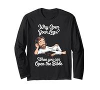 Funny Open The Bible Christian Faith Humour Dire Adulte Blague Manche Longue