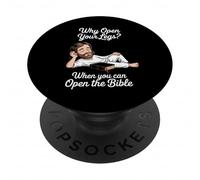 Funny Open The Bible Christian Faith Humour Dire Adulte Blague PopSockets PopGrip Adhésif