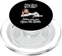 Funny Open The Bible Christian Faith Humour Dire Adulte Blague PopSockets PopGrip pour MagSafe