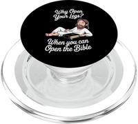 Funny Open The Bible Christian Faith Humour Dire Adulte Blague PopSockets PopGrip pour MagSafe