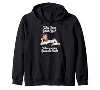 Funny Open The Bible Christian Faith Humour Dire Adulte Blague Sweat à Capuche