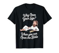 Funny Open The Bible Christian Faith Humour Dire Adulte Blague T-Shirt