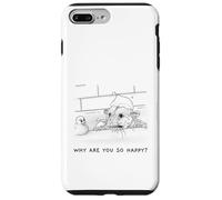 Funny Opossum Illustration Why are You So Happy Coque pour iPhone 7 Plus/8 Plus