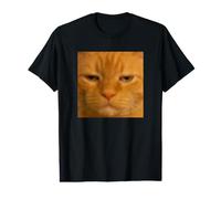 Funny Orange Cat Face Meme Flou Photo Humour T-Shirt Graphique avec Valeur
