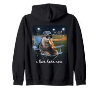 Funny Otter Baseball Mom, j'habite Ici Maintenant Sweat à Capuche