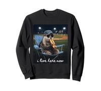 Funny Otter Baseball Mom, j'habite Ici Maintenant Sweatshirt