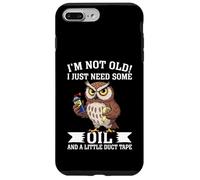 Funny Owl, Je ne suis Pas Vieux, J'Ai Juste Besoin d'huile et de Ruban adhésif Coque pour iPhone 7 Plus/8 Plus