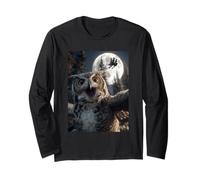 Funny Owl Selfie Pleine Lune Sorcières Volantes Forêt Halloween Manche Longue