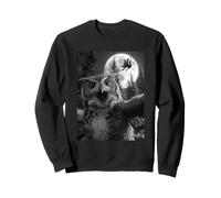 Funny Owl Selfie Pleine Lune Sorcières Volantes Forêt Halloween Sweatshirt