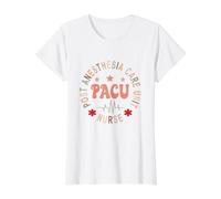 Funny Pacu Unité de Soins Post-anesthésie pour infirmière T-Shirt Graphique avec Valeur, Femme, Blanc, XL