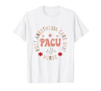 Funny Pacu Unité de Soins Post-anesthésie pour infirmière T-Shirt Graphique avec Valeur, Homme, Blanc, XL