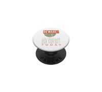 Funny Padel, Attention, Je suis prête à Te botter Les Fesses Aujourd'hui PopSockets PopGrip Adhésif