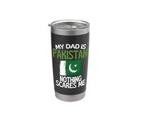 Funny Pakistan Dad Is Pakistani Nothing Scares Me Gobelet isotherme en acier inoxydable double paroi