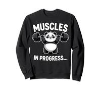 Funny Panda Haltérophilie Muscles in Progress Gym Humour Sweatshirt